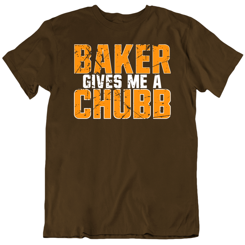 theLandTshirts Baker Gives Me A Chubb Cleveland Football Fan T Shirt Classic / Dark Chocolate / Small (Youth)