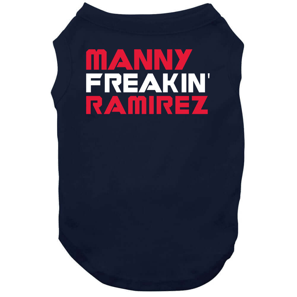 TheLandTshirts Manny Ramirez Freakin Cleveland Baseball Fan T Shirt Dog / Navy / Large