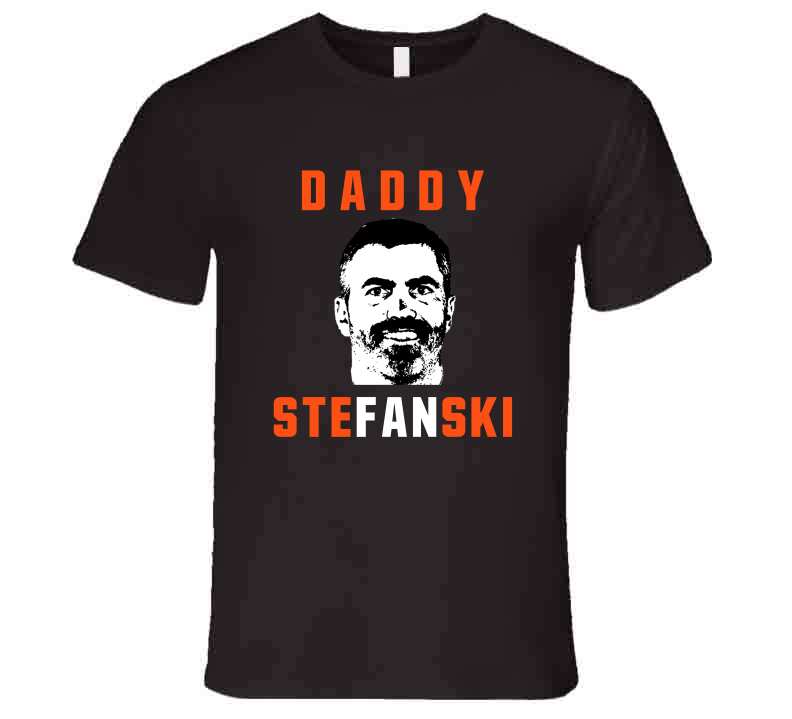 TheLandTshirts Kevin Stefanski Daddy Stefanski Cleveland Football Fan V4 T Shirt Premium / Dark Chocolate / Small