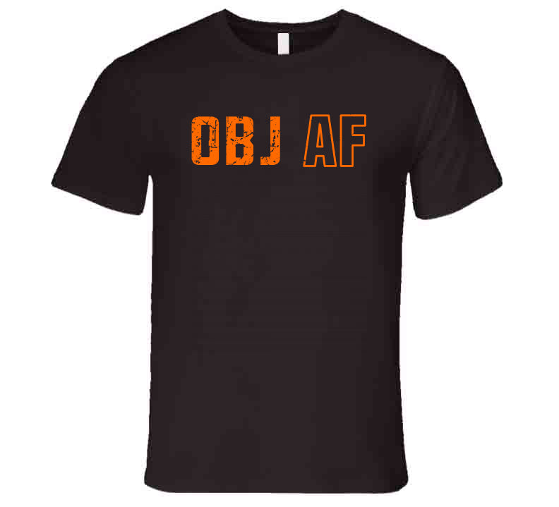 Odell Beckham Jr. Obj Cleveland Football Team Black Fan T Shirt