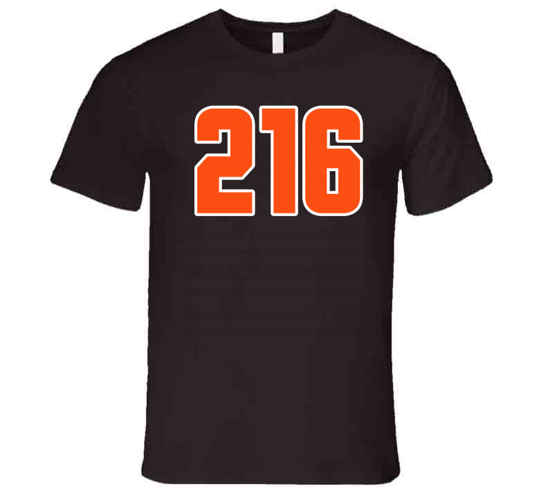 Area Code 216 Cleveland Football Fan T Shirt – theLandTshirts