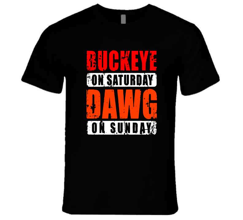 Ohio state buckeyes saturday cleveland browns dawg sunday shirt