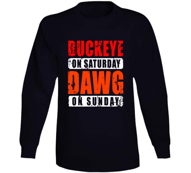 Ohio State Buckeyes Saturday Cleveland Browns Dawg Sunday T-Shirt